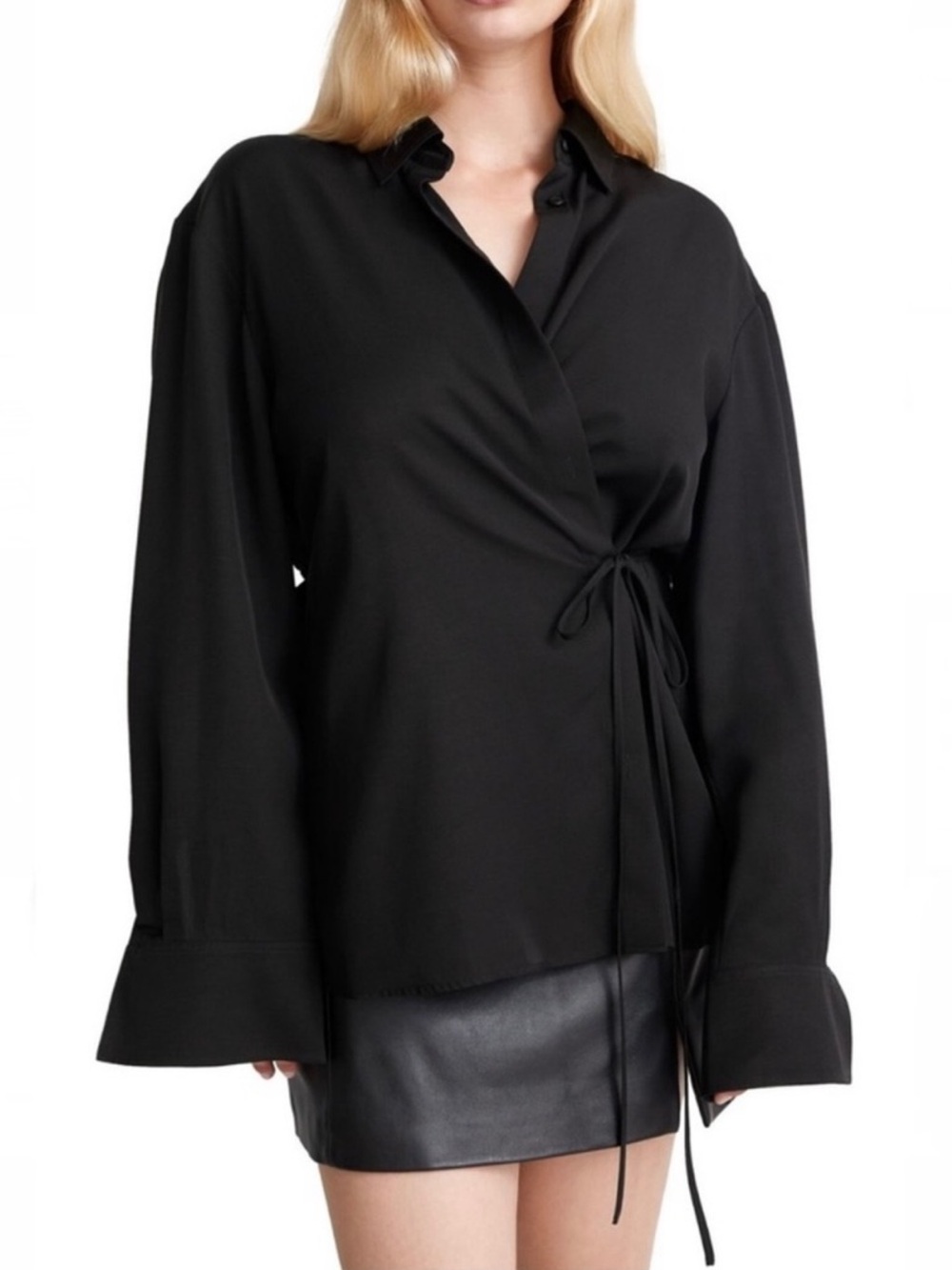 NEW & OTHER STORIES BLACK BUTTON-DOWN SHIRT